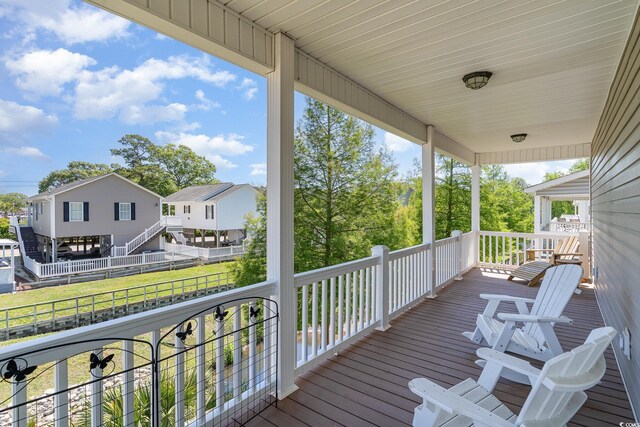6001-1872 S Kings Hwy, Myrtle Beach, SC 29575 - wooden deck featuring a fenced backyard