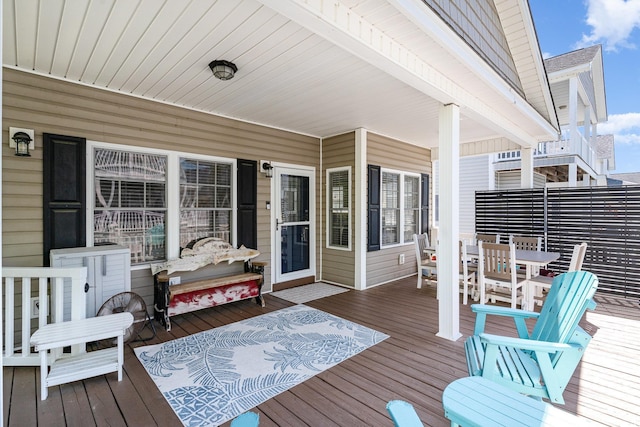 6001-1872 S Kings Hwy, Myrtle Beach, SC 29575 - deck with outdoor dining area
