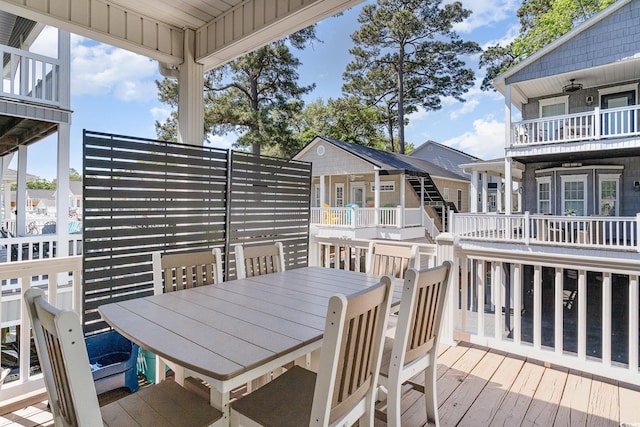 6001-1872 S Kings Hwy, Myrtle Beach, SC 29575 - wooden deck with outdoor dining space