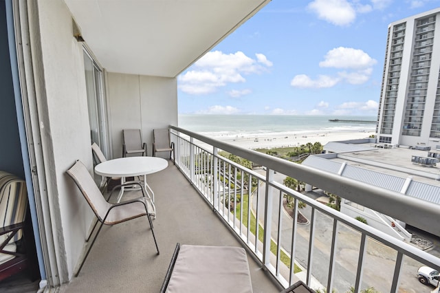 9820 Queensway Blvd Unit 704, Myrtle Beach, SC 29572 - balcony featuring view of water and beach