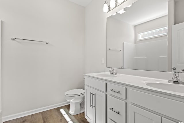 3331 Little Bay Dr, Conway, SC 29526 - bathroom with double vanity and wood finished floors