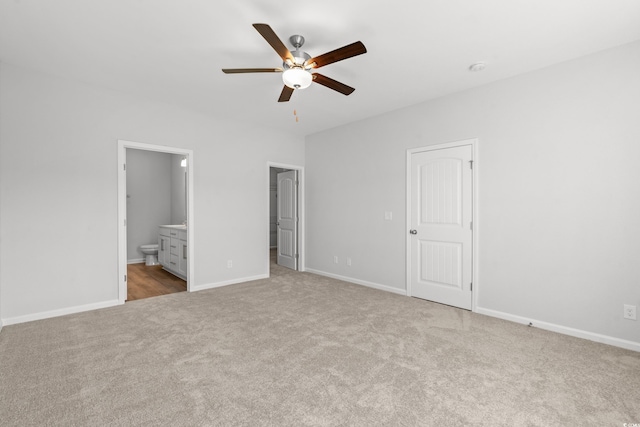3324 Little Bay Dr, Conway, SC 29526 - unfurnished bedroom featuring carpet, connected bathroom, baseboards, and a ceiling fan