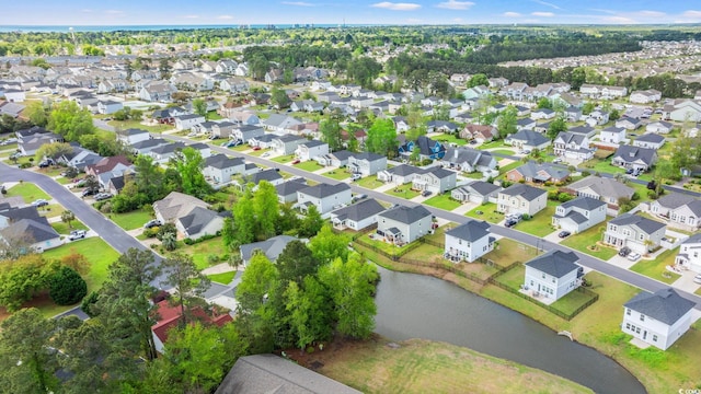 155 Marsh Deer Pl, Surfside Beach, SC 29575 - aerial view with a water view and a residential view