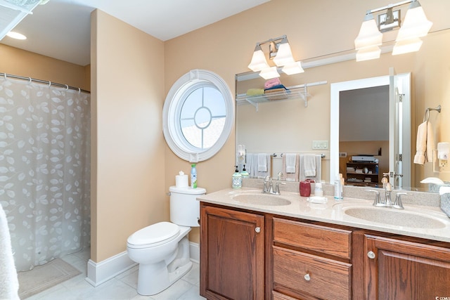 276 Waterfall Cir, Little River, SC 29566 - full bath featuring tile patterned flooring, double vanity, a sink, and toilet