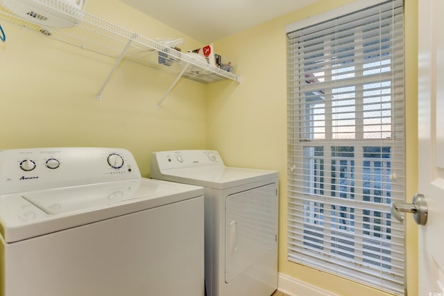 laundry room featuring laundry area and independent washer and dryer