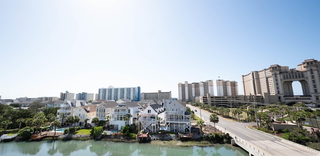 city view featuring a water view