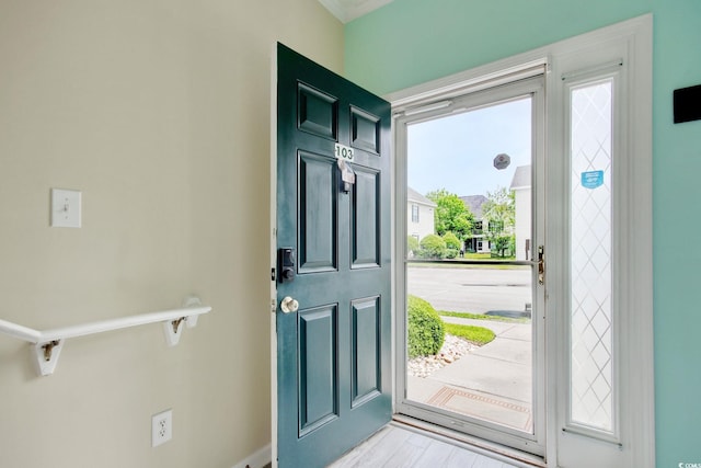 130 Scotch Broom Dr Unit H-103, Little River, SC 29566 - entrance foyer with wood finished floors and crown molding