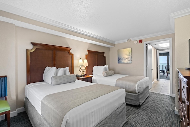 1200 N Ocean Blvd Unit 710, Myrtle Beach, SC 29577 - bedroom featuring crown molding and baseboards