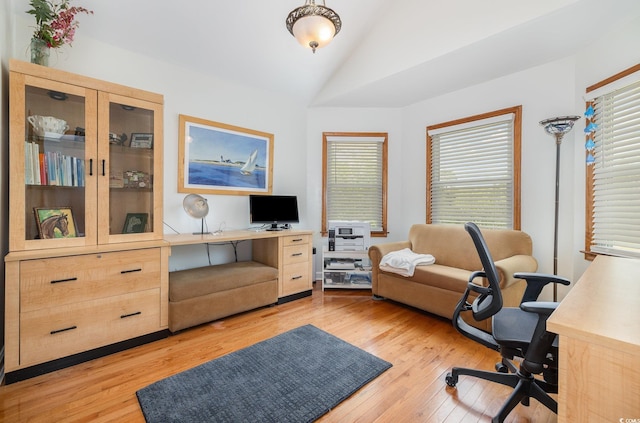221 Lander Dr, Conway, SC 29526 - office space featuring lofted ceiling, healthy amount of natural light, and light wood finished floors