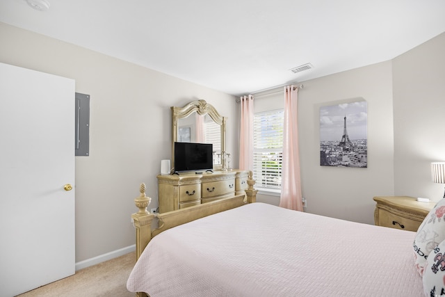 1204 River Oak Dr Unit 25-A, Myrtle Beach, SC 29579 - bedroom with light carpet, electric panel, and baseboards