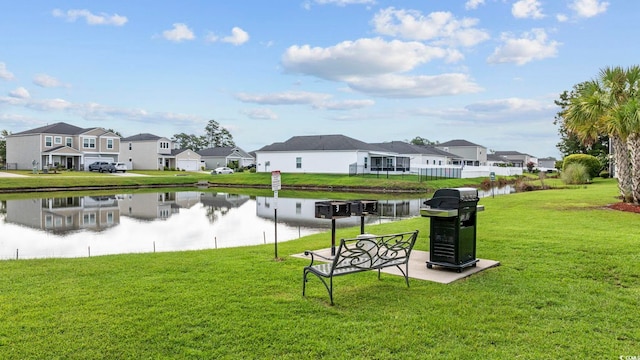 2090 Cross Gate Blvd Unit 202, Surfside Beach, SC 29575 - view of property's community featuring a residential view, a water view, and a lawn