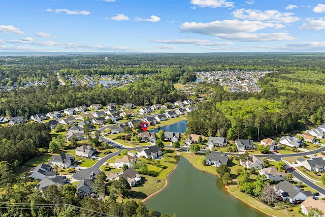 246 Laurel Bay Dr, Murrells Inlet, SC 29576 - bird's eye view with a residential view, a water view, and a forest view