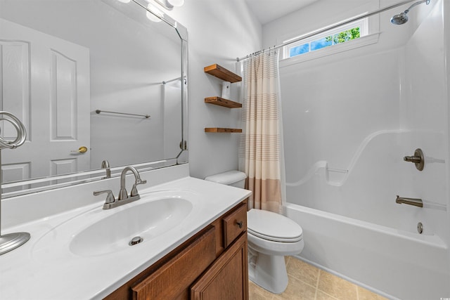 246 Laurel Bay Dr, Murrells Inlet, SC 29576 - full bath featuring vanity, shower / bathtub combination with curtain, toilet, and tile patterned flooring
