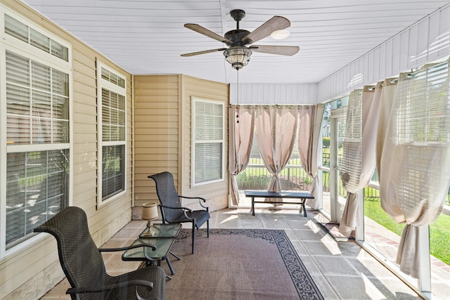 246 Laurel Bay Dr, Murrells Inlet, SC 29576 - sunroom / solarium featuring a ceiling fan