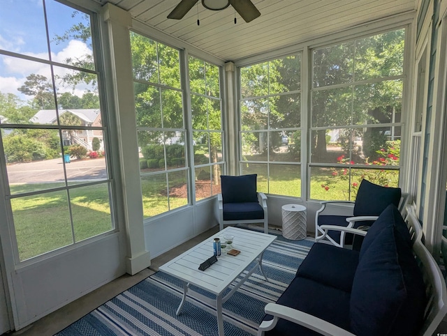 18 Trigger Fish Ln, Murrells Inlet, SC 29576 - sunroom with ceiling fan
