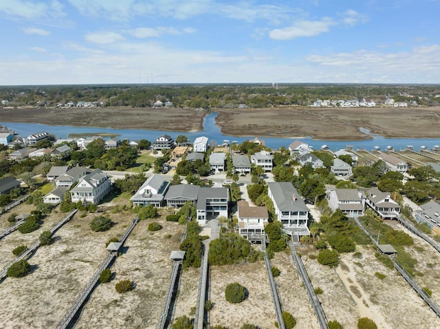 741 Tuckers Rd, Pawleys Island, SC 29585 - aerial view of property's location with a large body of water and nearby suburban area