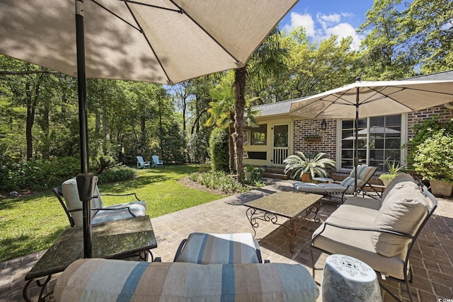 741 Tuckers Rd, Pawleys Island, SC 29585 - view of patio / terrace with an outdoor living space
