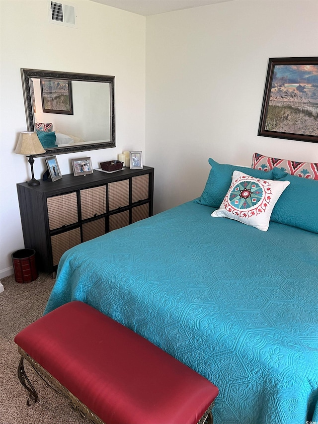 bedroom with carpet