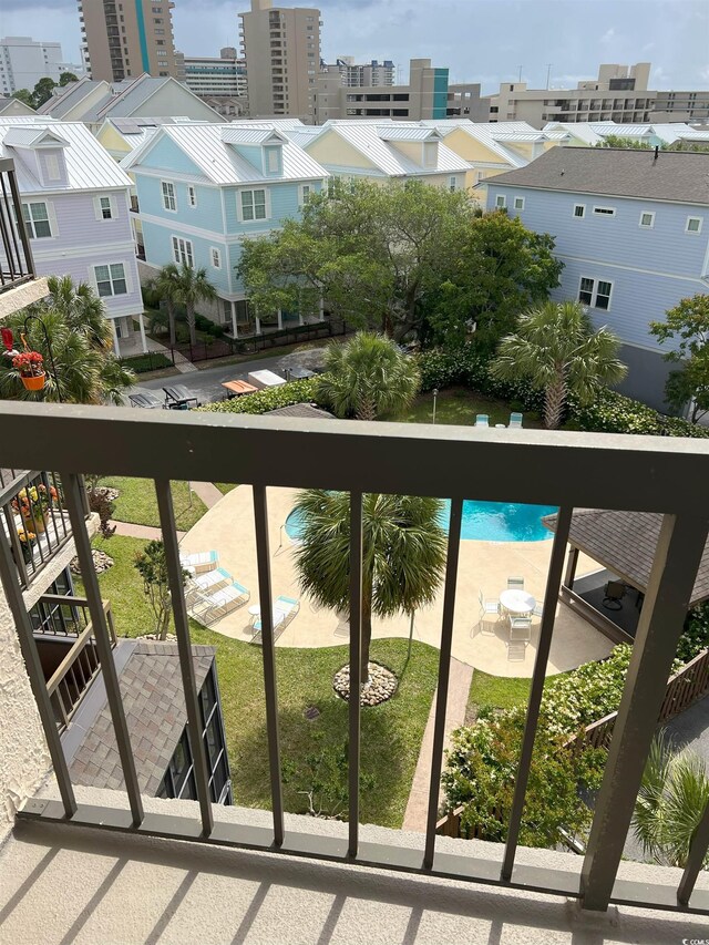310 N 73rd Ave N Unit 5D, Myrtle Beach, SC 29572 - balcony featuring view of pool