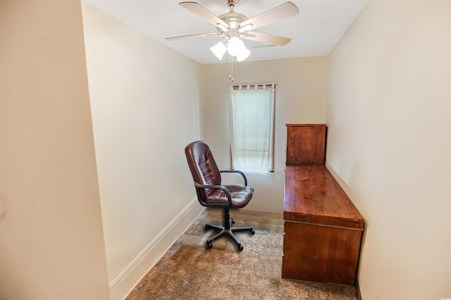4391 Party Pines Rd, Conway, SC 29526 - unfurnished office featuring carpet and a ceiling fan