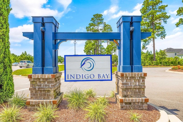 view of community sign