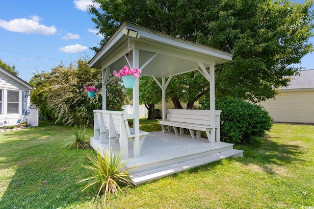408 Chesterfield Ct, Myrtle Beach, SC 29577 - deck with a gazebo and a yard