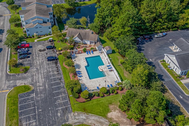 2262 Andover Dr Unit E, Surfside Beach, SC 29575 - bird's eye view of a pool and a large body of water