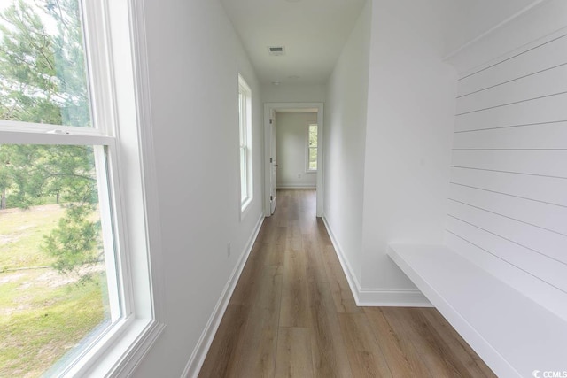 2212 Dykman Cir, Little River, SC 29566 - hallway with wood finished floors and baseboards