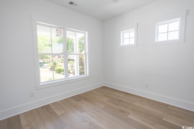 924 Morrall Dr, North Myrtle Beach, SC 29582 - spare room featuring light wood-style flooring and ceiling fan