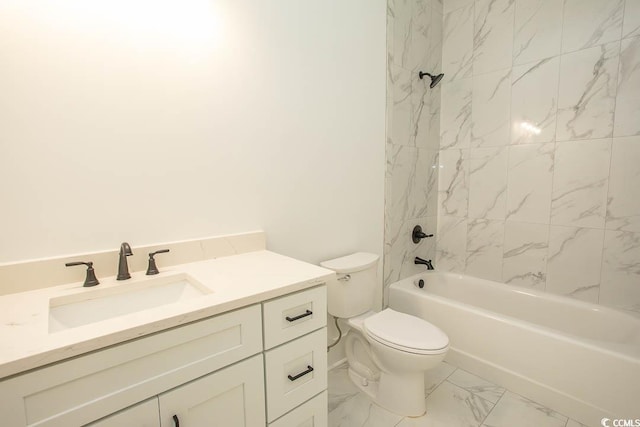 924 Morrall Dr, North Myrtle Beach, SC 29582 - full bathroom with marble finish flooring, vanity, and shower / bath combination