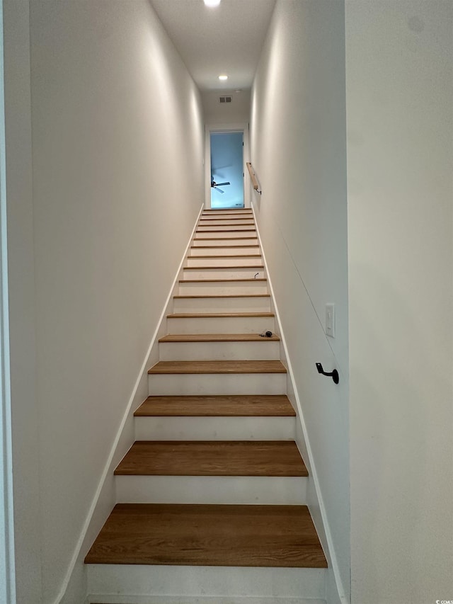 924 Morrall Dr, North Myrtle Beach, SC 29582 - staircase featuring recessed lighting and baseboards