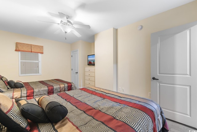 bedroom with a ceiling fan