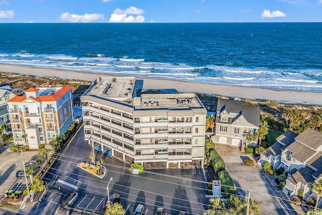 1581 S Waccamaw Dr Unit 302, Garden City Beach, SC 29576 - aerial view featuring a water view and a beach view