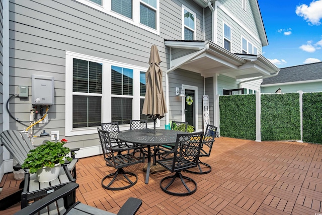 view of patio / terrace featuring outdoor dining space