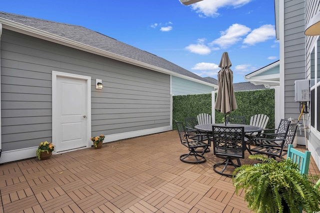 view of patio / terrace featuring outdoor dining area