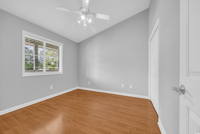 1260 White Tree Ln Unit F, Myrtle Beach, SC 29588 - unfurnished room with baseboards, ceiling fan, and wood finished floors