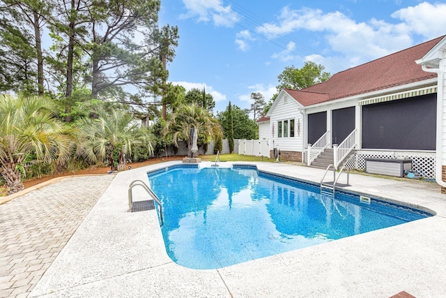 128 Causey St, Myrtle Beach, SC 29577 - view of pool with a sunroom and a patio area