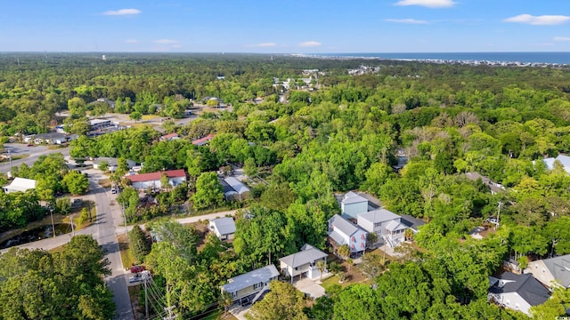 bird's eye view with a view of trees and a residential view