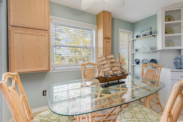 dining room with baseboards
