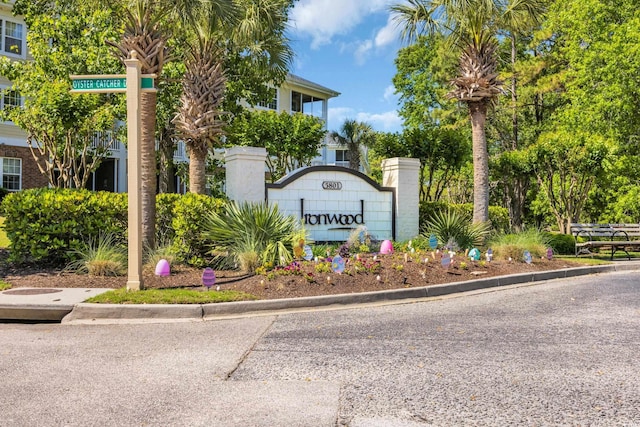 view of community sign