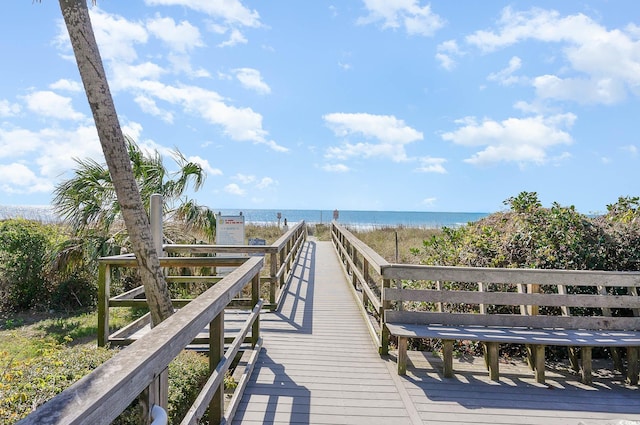 5523 N Ocean Blvd Unit 1201, Myrtle Beach, SC 29577 - view of community with view of water and beach