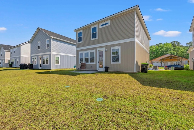 3968 Hibiscus Dr, Little River, SC 29566 - rear view of property featuring a yard, a patio, and central air condition unit