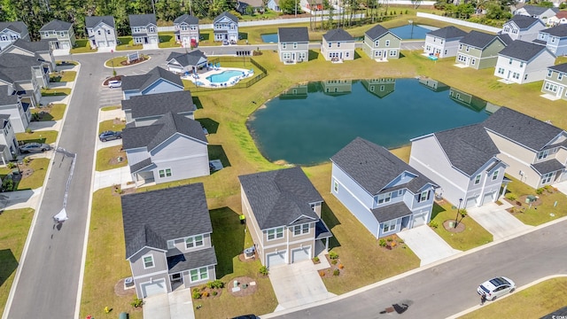 3968 Hibiscus Dr, Little River, SC 29566 - aerial perspective of suburban area with a large body of water and a pool