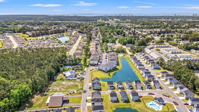 3968 Hibiscus Dr, Little River, SC 29566 - aerial view of residential area featuring a large body of water