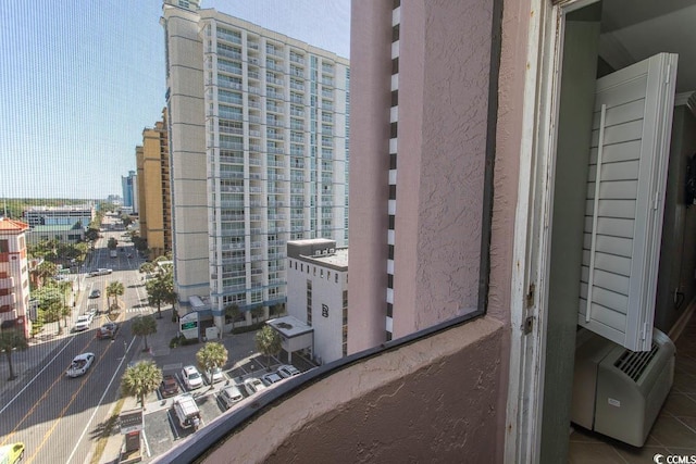 balcony featuring a view of city