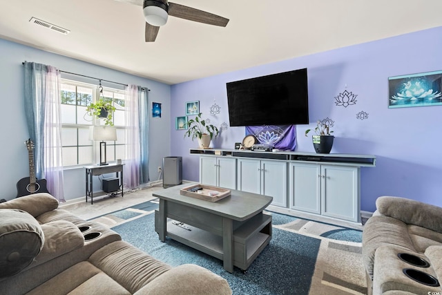 109 Winding Path Dr, Loris, SC 29569 - living room featuring ceiling fan and baseboards