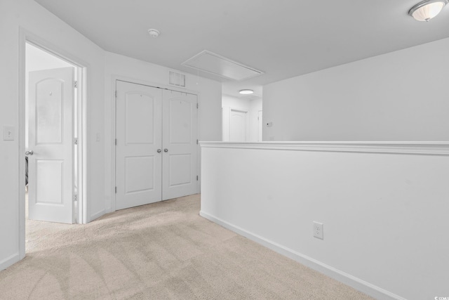 109 Winding Path Dr, Loris, SC 29569 - hallway featuring attic access, carpet flooring, and baseboards