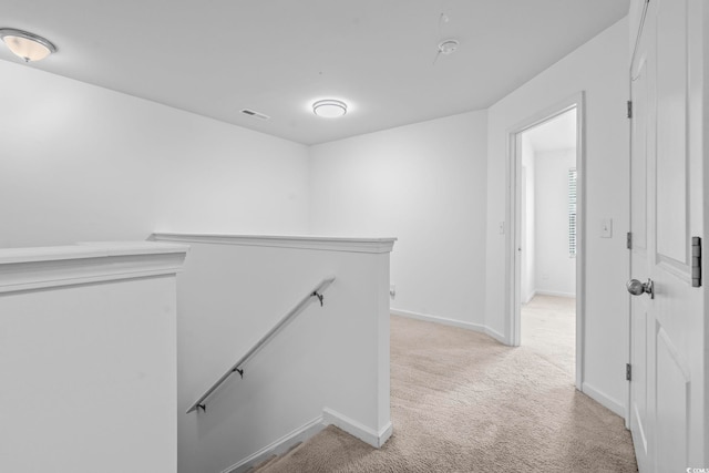 109 Winding Path Dr, Loris, SC 29569 - hall with an upstairs landing, light carpet, and baseboards