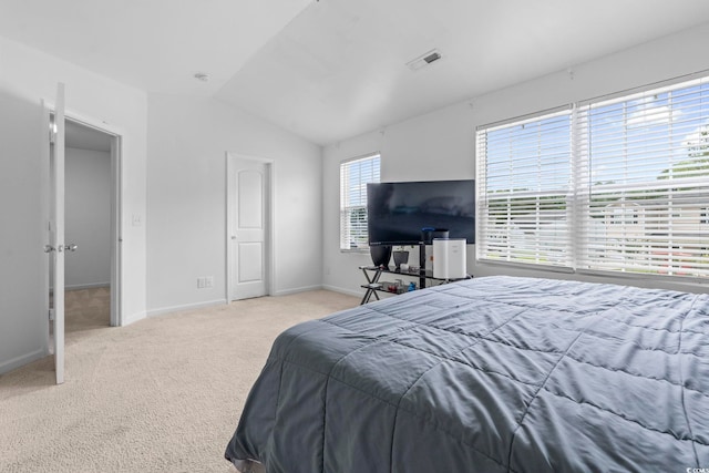 109 Winding Path Dr, Loris, SC 29569 - bedroom featuring lofted ceiling, carpet floors, and baseboards