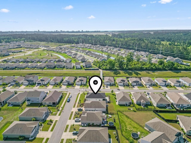 bird's eye view featuring a residential view